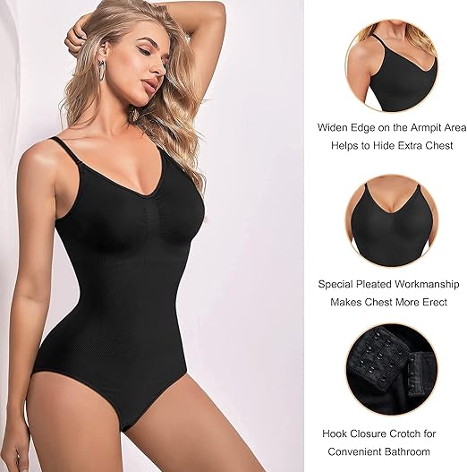 Women Bodysuit Tops Shapewear Seamless Tummy Control Slimming Waist