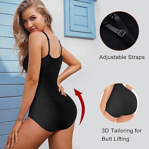 Women Bodysuit Tops Shapewear Seamless Tummy Control Slimming Waist