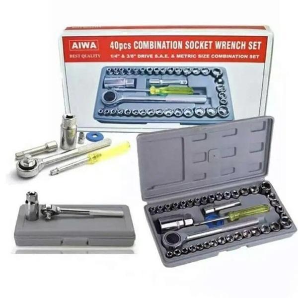 40 Pcs Chrome Vanadium Steel Tool Kit Set