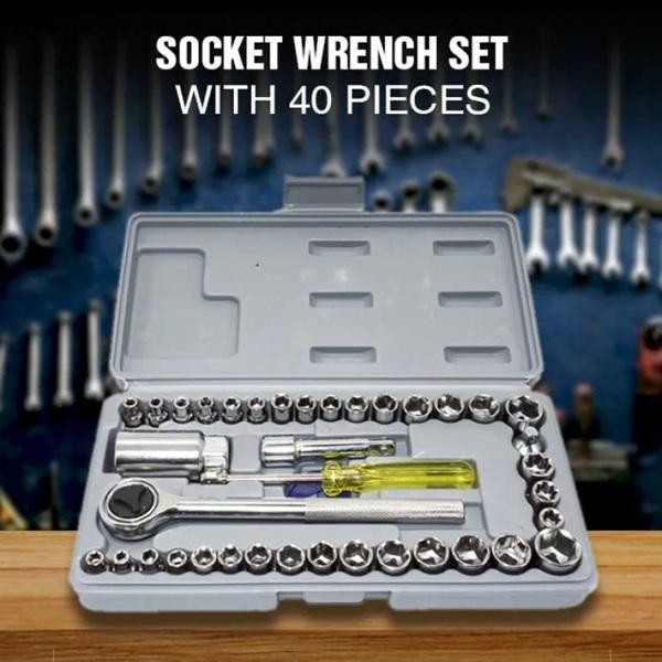 40 Pcs Chrome Vanadium Steel Tool Kit Set