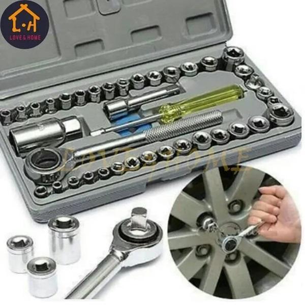 40 Pcs Chrome Vanadium Steel Tool Kit Set